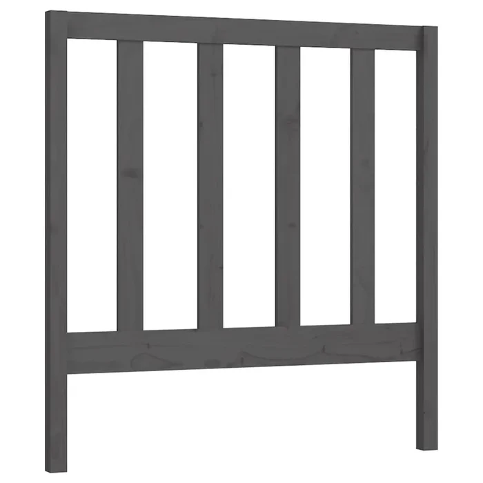 vidaXL Cabecero de cama madera maciza de pino gris 95x4x100 cm