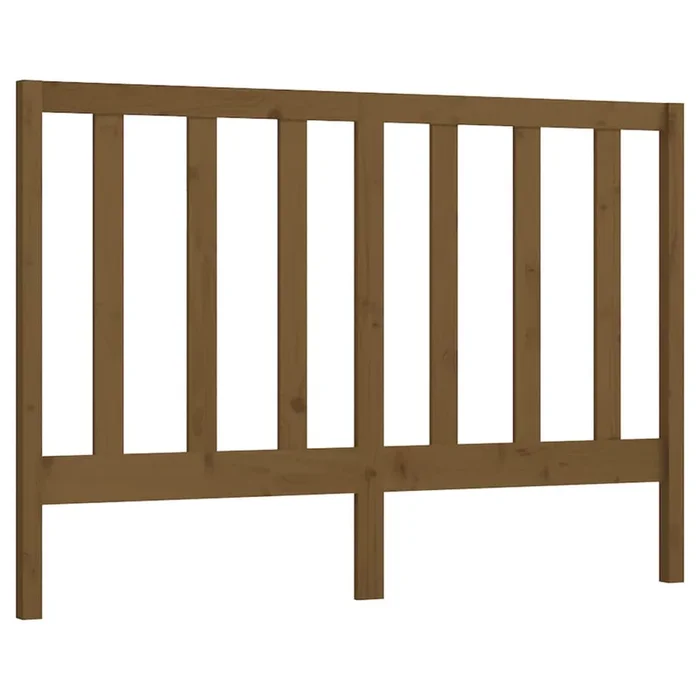vidaXL Cabecero de cama madera maciza de pino marrón miel 166x4x100 cm (4)