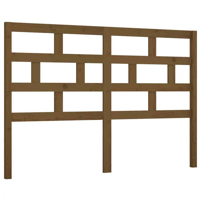 vidaXL Cabecero de cama madera maciza de pino marrón miel 166x4x100 cm (5)