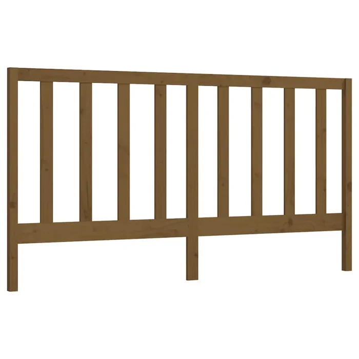 vidaXL Cabecero de cama madera maciza de pino marrón miel 206x4x100 cm (4)