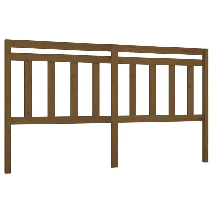 vidaXL Cabecero de cama madera maciza de pino marrón miel 206x4x100 cm (7)