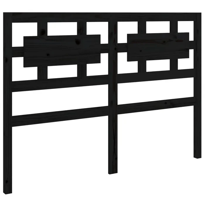 vidaXL Cabecero de cama madera maciza de pino negro 165,5x4x100 cm (5)