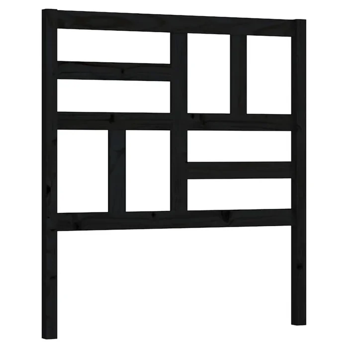 vidaXL Cabecero de cama madera maciza de pino negro 96x4x104 cm