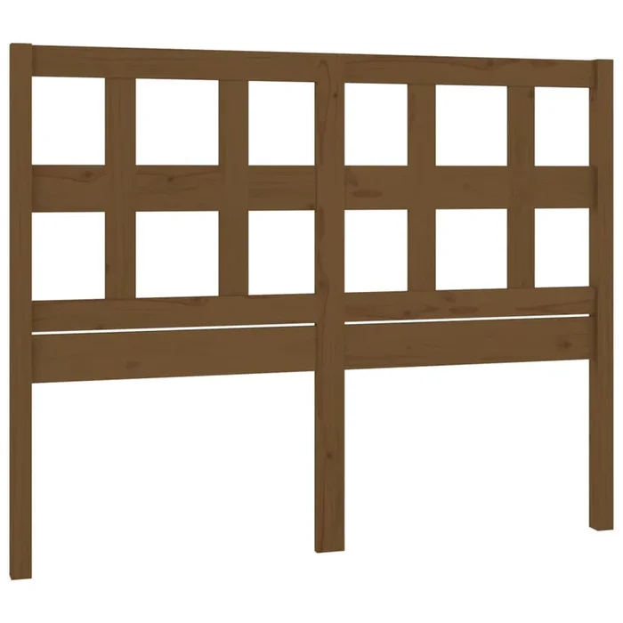 vidaXL Cabecero de cama madera maciza pino marrón miel 125,5x4x100 cm (7)
