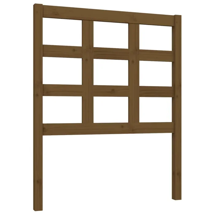 vidaXL Cabecero de cama madera maciza pino marrón miel 80,5x4x100 cm (5)