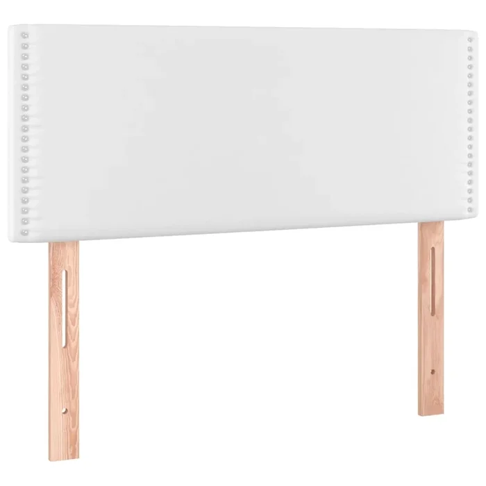 vidaXL Cabecero de cuero sintético blanco 100x5x78/88 cm (2)