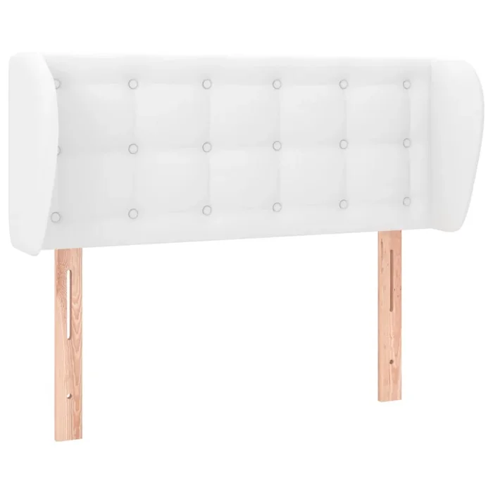 vidaXL Cabecero de cuero sintético blanco 83x23x78/88 cm (2)