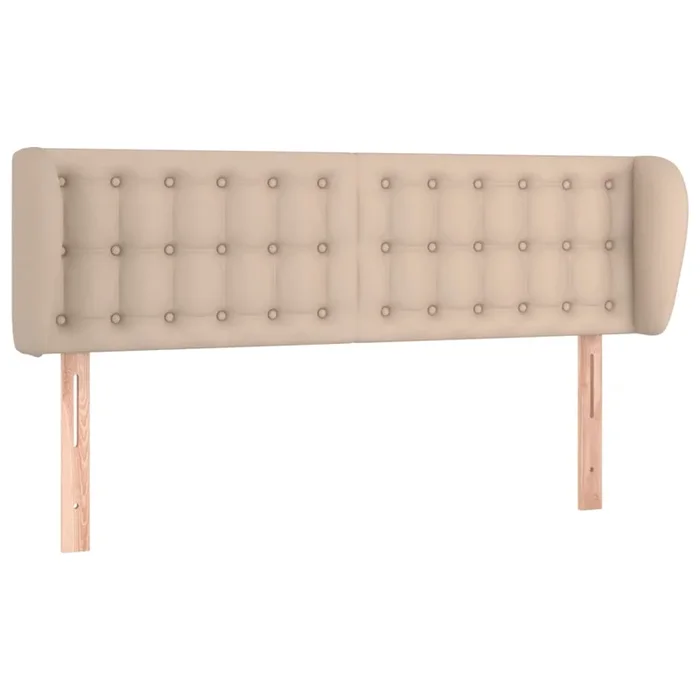 vidaXL Cabecero de cuero sintético color capuchino 147x23x78/88 cm (2)