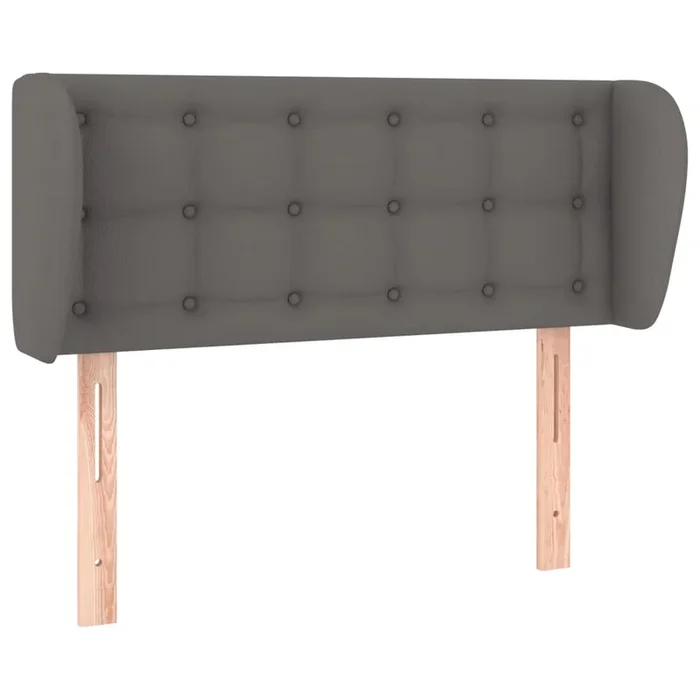 vidaXL Cabecero de cuero sintético gris 103x23x78/88 cm (3)