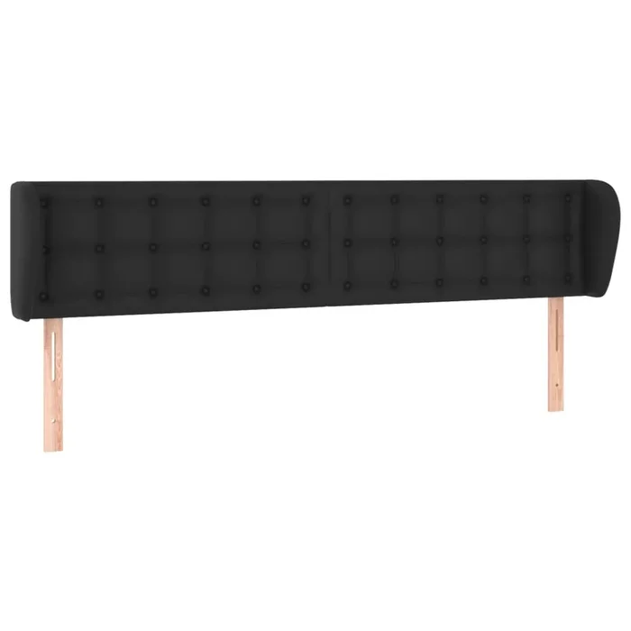 vidaXL Cabecero de cuero sintético negro 183x23x78/88 cm (2)