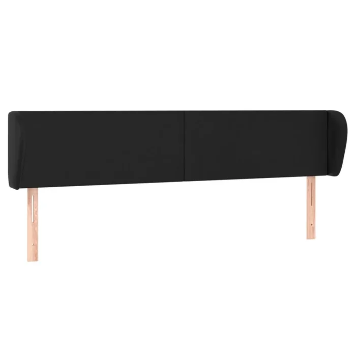 vidaXL Cabecero de cuero sintético negro 203x23x78/88 cm (3)