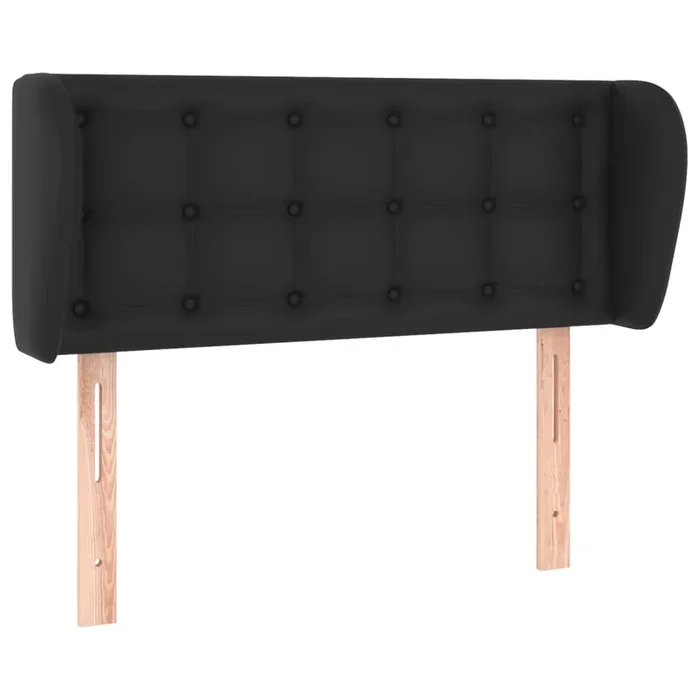 vidaXL Cabecero de cuero sintético negro 93x23x78/88 cm (2)