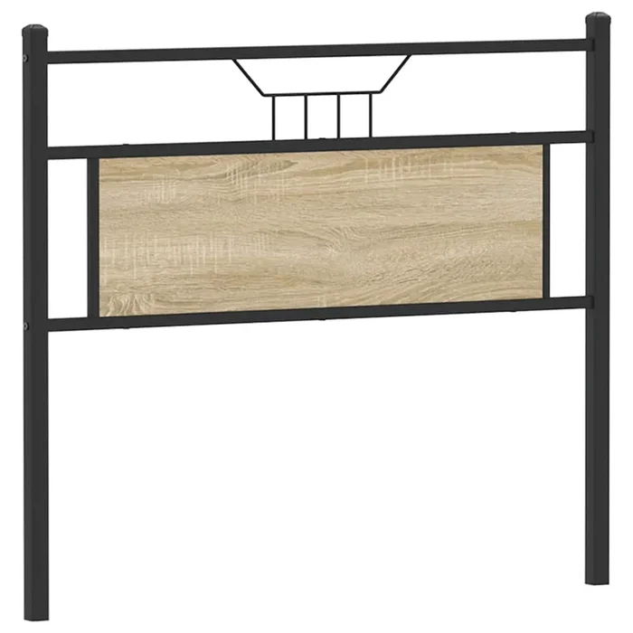 vidaXL Cabecero de madera de ingeniería y acero roble Sonoma 107 cm
