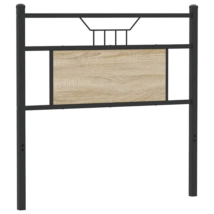 vidaXL Cabecero de madera de ingeniería y acero roble Sonoma 75 cm