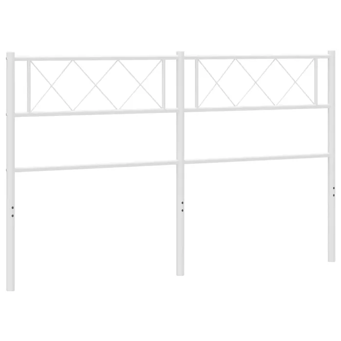 vidaXL Cabecero de metal blanco 120 cm (13)
