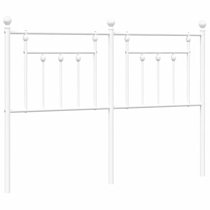 vidaXL Cabecero de metal blanco 135 cm (4)