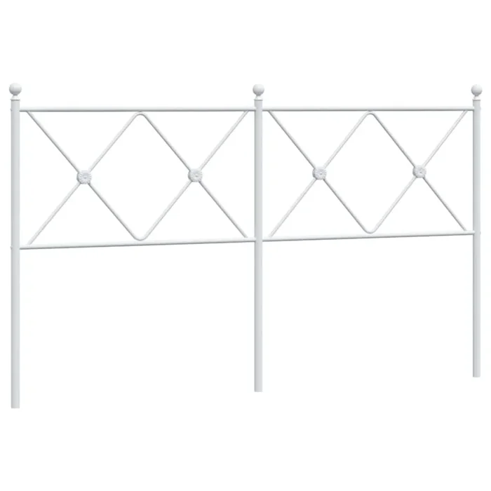 vidaXL Cabecero de metal blanco 160 cm (19)