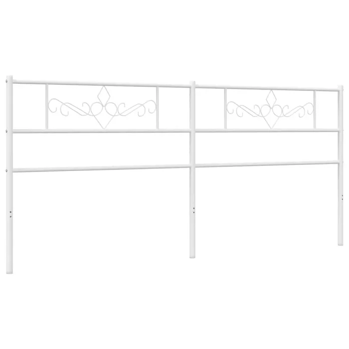 vidaXL Cabecero de metal blanco 193 cm (10)