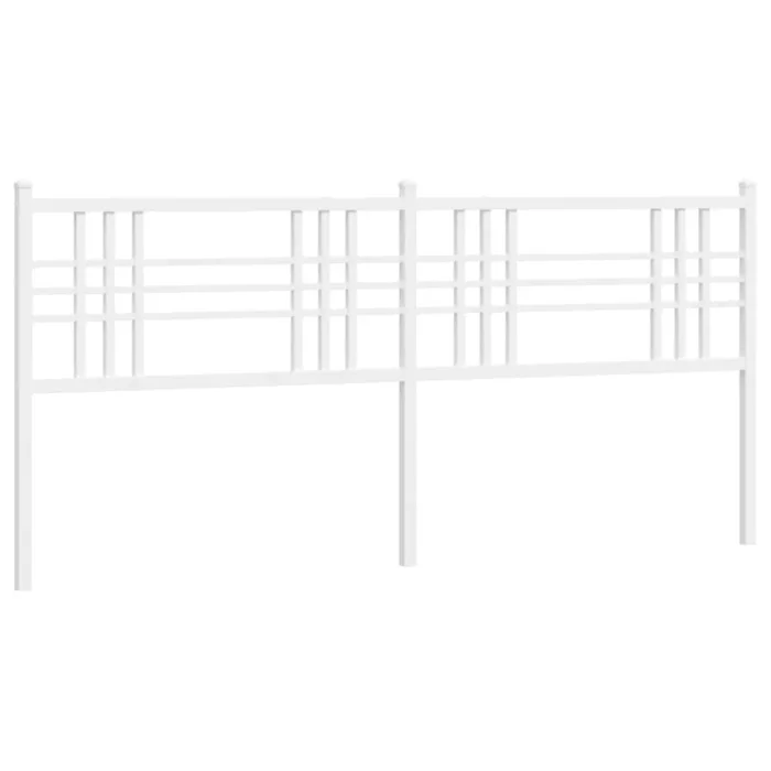 vidaXL Cabecero de metal blanco 193 cm (15)