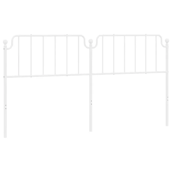 vidaXL Cabecero de metal blanco 193 cm (3)