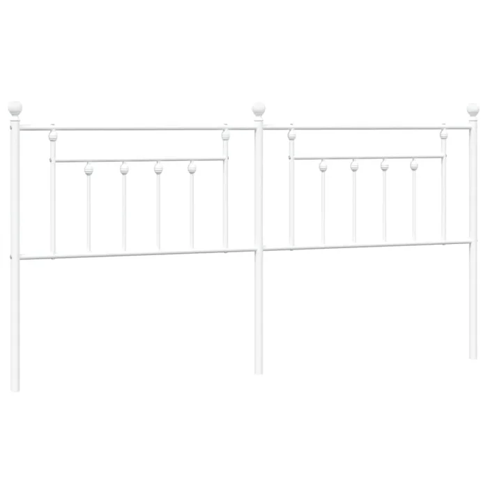 vidaXL Cabecero de metal blanco 200 cm (7)