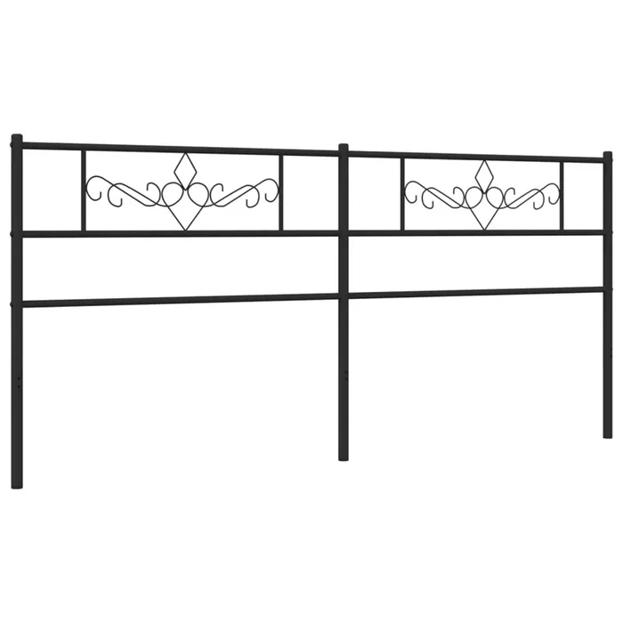 vidaXL Cabecero de metal negro 193 cm (13)