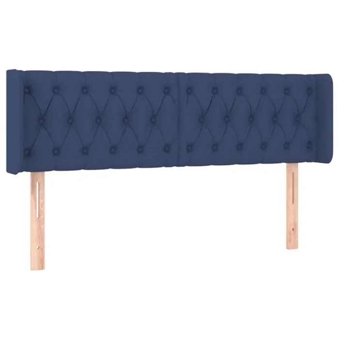 vidaXL Cabecero de tela azul 147x16x78/88 cm (6)