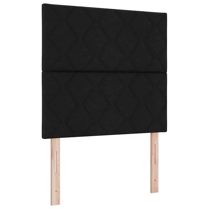 vidaXL Cabecero de Tela Geométrico con cabecera Negro 100 cm tela