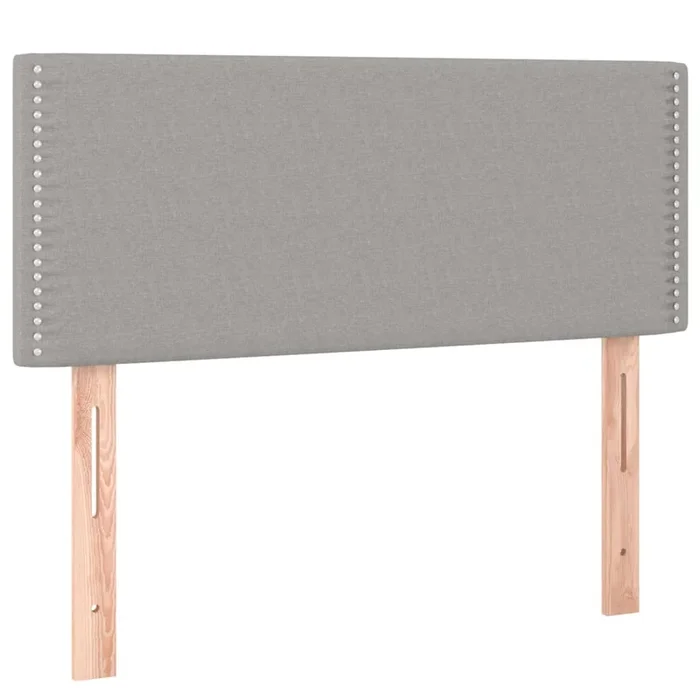 vidaXL Cabecero de tela gris claro 100x5x78/88 cm (2)