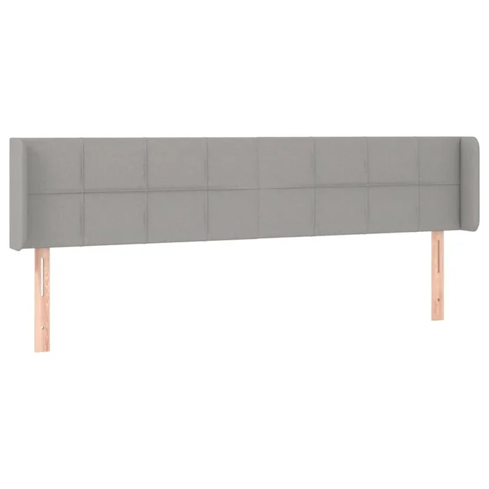 vidaXL Cabecero de tela gris claro 163x16x78/88 cm (5)