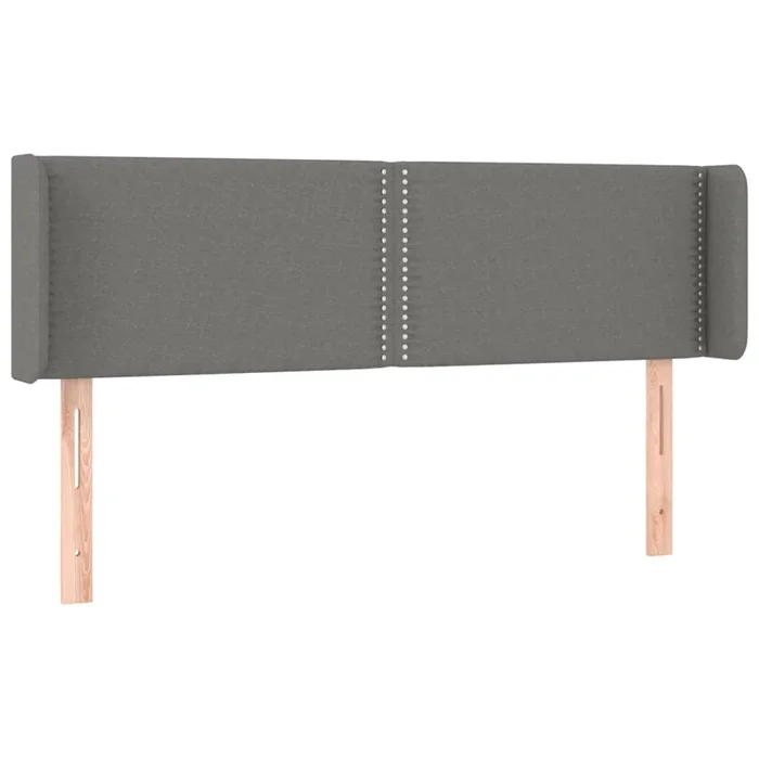 vidaXL Cabecero de tela gris oscuro 147x16x78/88 cm (14)