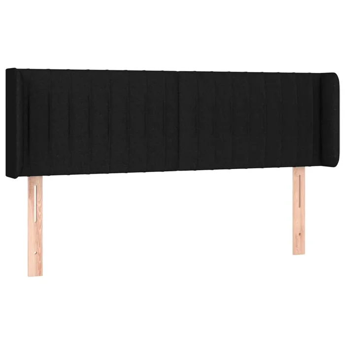 vidaXL Cabecero de tela negro 147x16x78/88 cm (2)