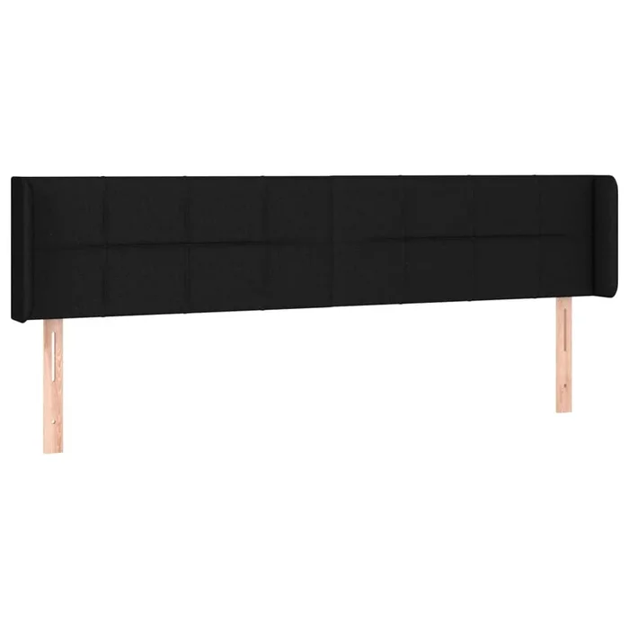vidaXL Cabecero de tela negro 183x16x78/88 cm (3)