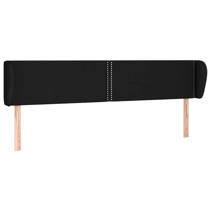 vidaXL Cabecero de tela negro 183x23x78/88 cm (7)