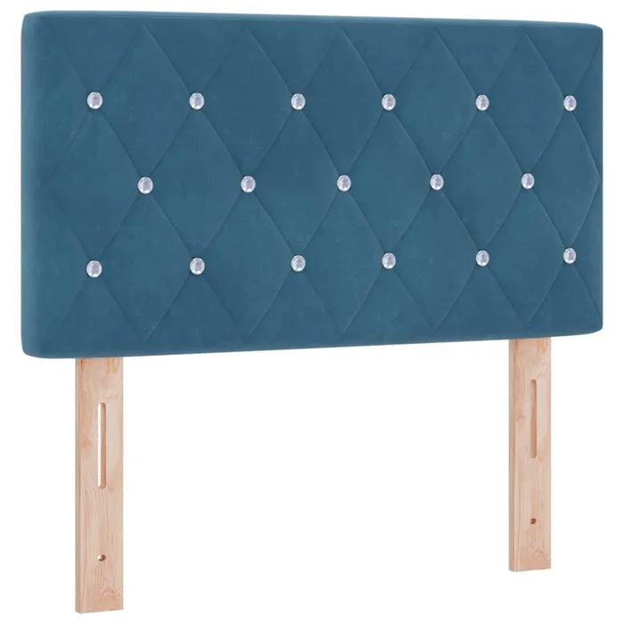 vidaXL Cabecero de Terciopelo Argyle Azul oscuro 80 cm Terciopelo