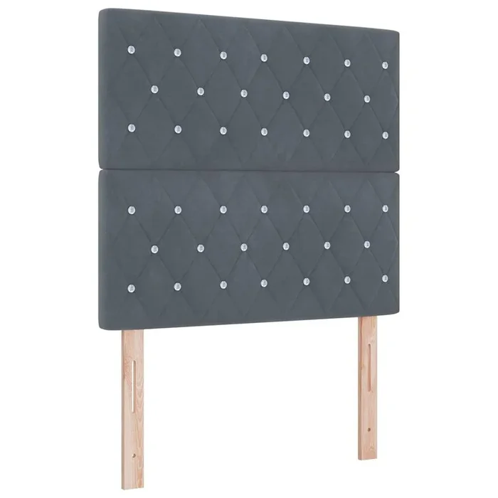 vidaXL Cabecero de Terciopelo Argyle Gris oscuro 100 cm Terciopelo
