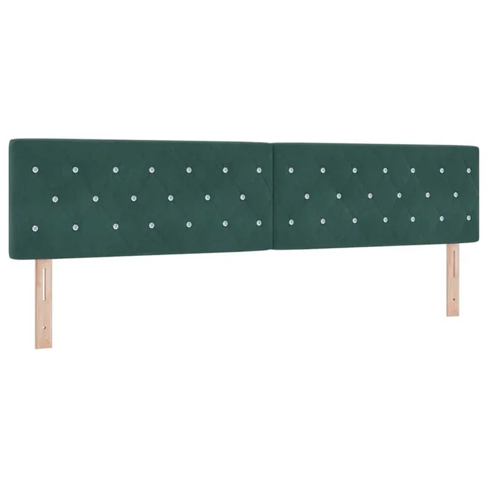 vidaXL Cabecero de Terciopelo Argyle Verde oscuro 200 cm Terciopelo