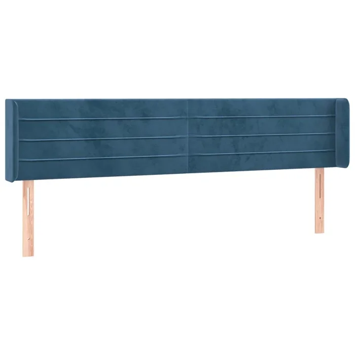 vidaXL Cabecero de terciopelo azul oscuro 183x16x78/88 cm (2)