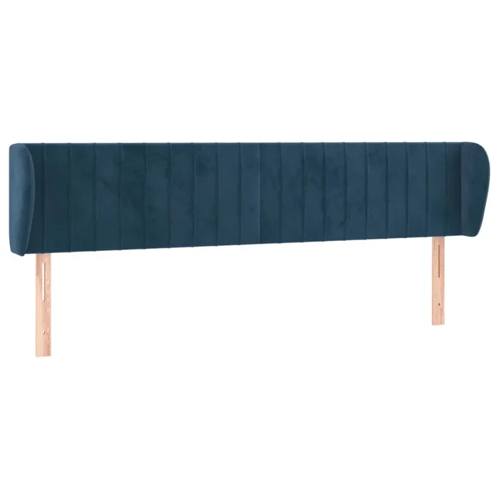 vidaXL Cabecero de terciopelo azul oscuro 183x23x78/88 cm (2)