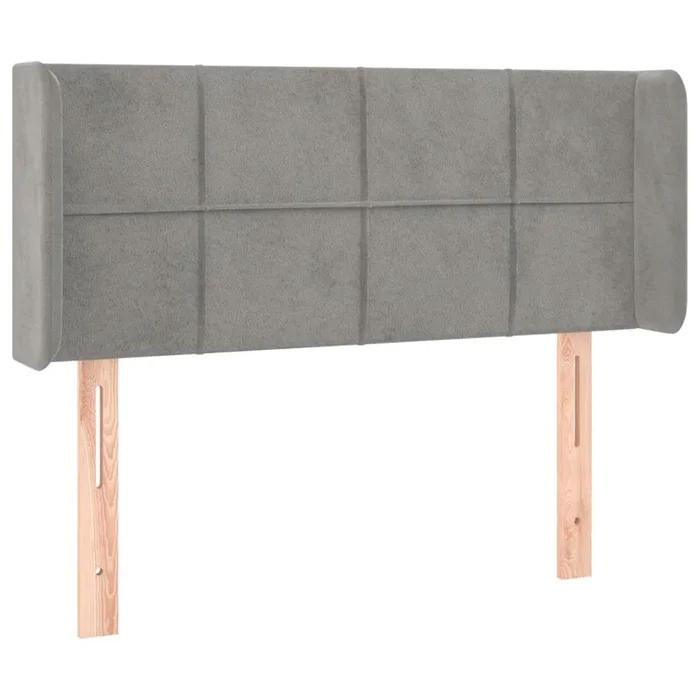 vidaXL Cabecero de terciopelo gris claro 83x16x78/88 cm (5)