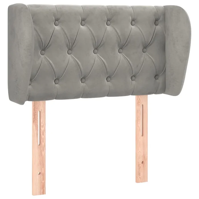 vidaXL Cabecero de terciopelo gris claro 83x23x78/88 cm