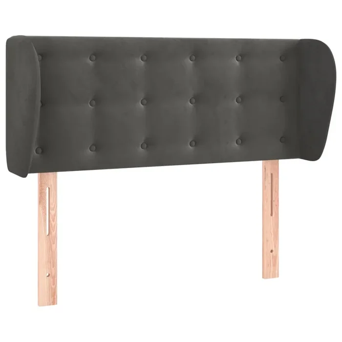 vidaXL Cabecero de terciopelo gris oscuro 83x23x78/88 cm (7)
