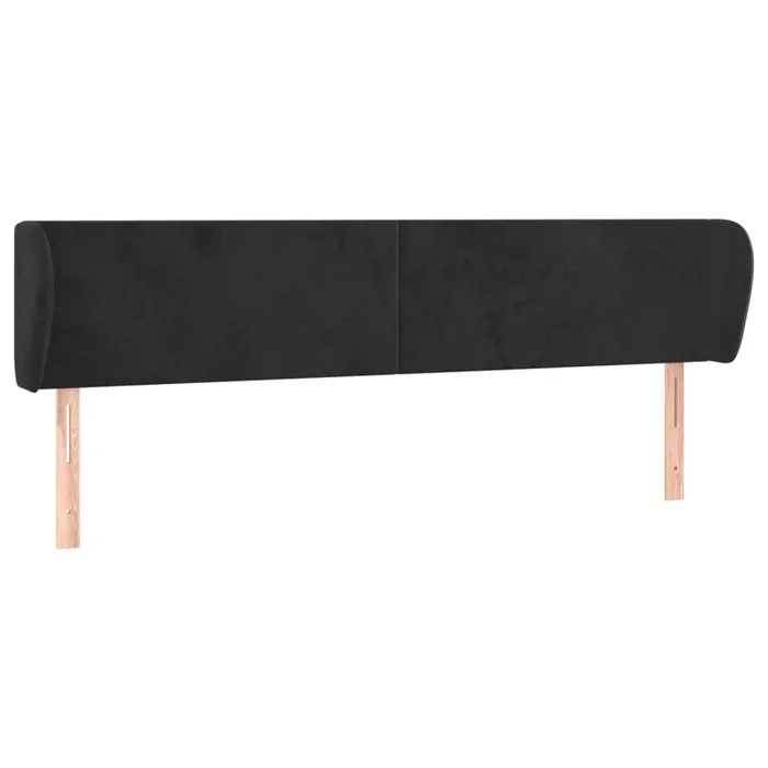 vidaXL Cabecero de terciopelo negro 163x23x78/88 cm (5)
