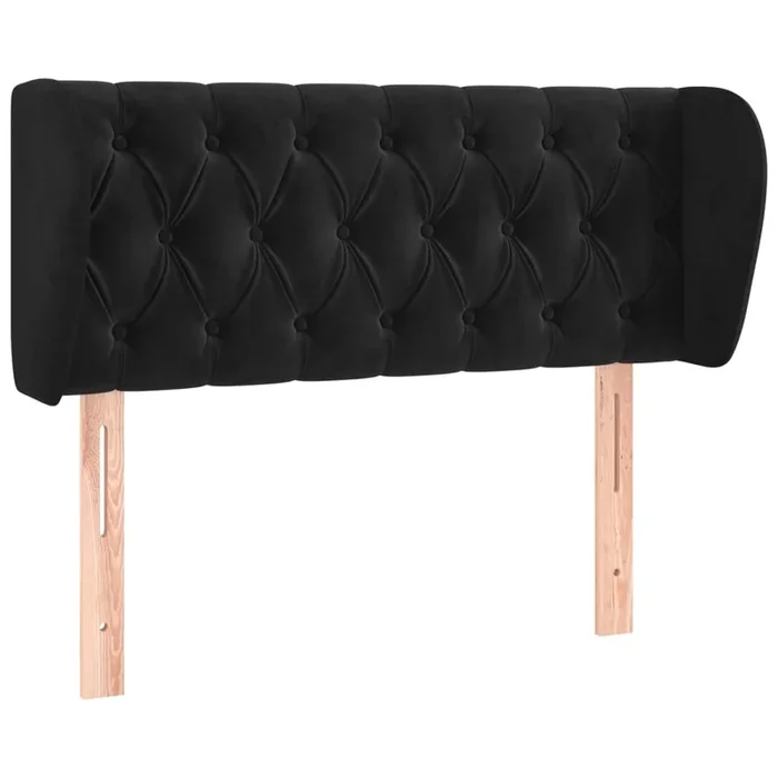 vidaXL Cabecero de terciopelo negro 93x23x78/88 cm (4)