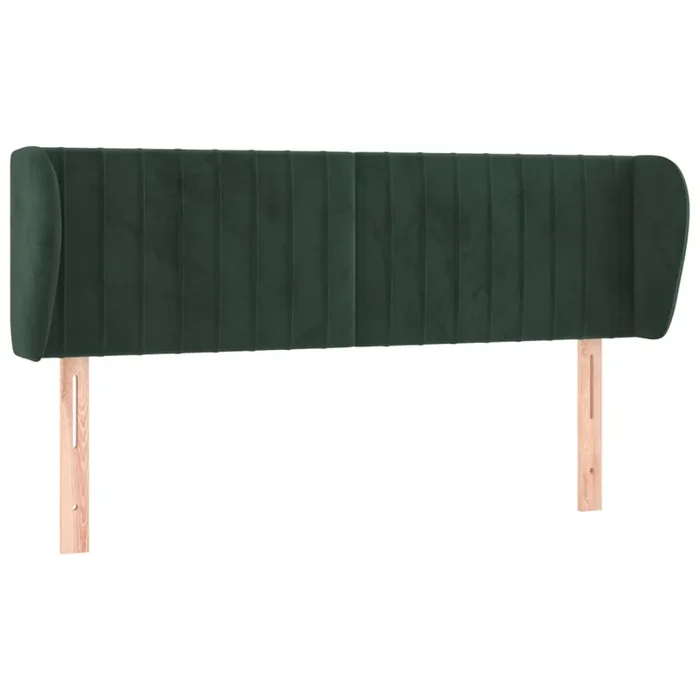 vidaXL Cabecero de terciopelo verde oscuro 147x23x78/88 cm (6)