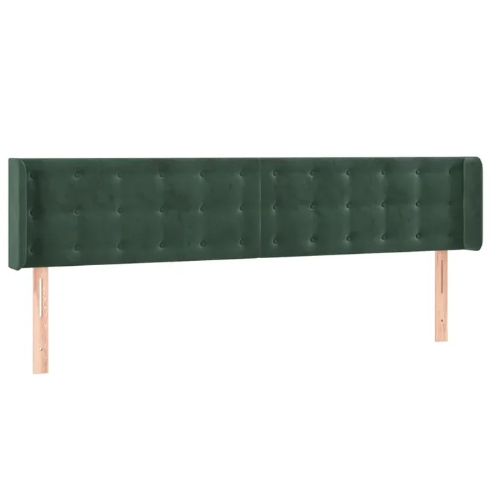 vidaXL Cabecero de terciopelo verde oscuro 163x16x78/88 cm (3)
