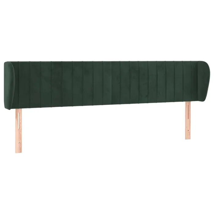 vidaXL Cabecero de terciopelo verde oscuro 163x23x78/88 cm (6)