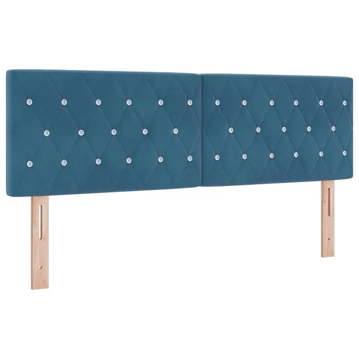 vidaXL Cabecero LED Argyle con cabecera Azul oscuro 80 cm Terciopelo (2)