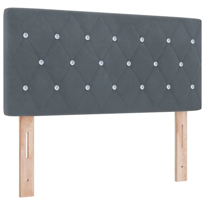 vidaXL Cabecero LED Argyle con cabecera Gris oscuro 100 cm Terciopelo