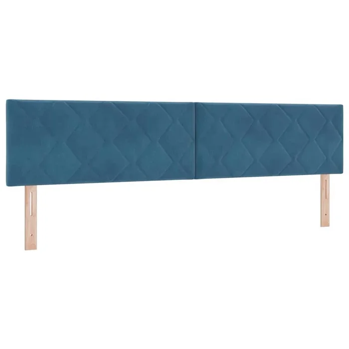 vidaXL Cabecero Montaje en la pared Azul oscuro 200 cm Terciopelo
